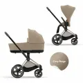 Детская коляска 2в1 Cybex Priam IV Rose Gold, цвет Cozy Beige (Бежевый), артикул производителя 523001547