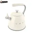 Чайник SMEG CKLW2001CR, кремовый, со свистком, нержавеющая сталь, 2,3 л