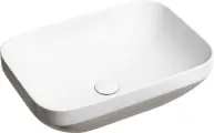 Накладная раковина Ceramicanova Element CN6055MW 50 фарфоровая, без отверстия под смеситель, раковина для ванной, 50 см, прямоугольная, белая
