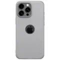Чехол серого цвета (Titanium Gray) с вырезом под лого от Nillkin для iPhone 16 Pro, серия Super Frosted Shield Pro