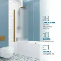 Шторка на ванну GWMPKB020P601N 89x141 см, цвет фурнитуры бронзовый, стекло матовое закаленное 6 мм