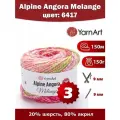 Пряжа Yarnart Alpine Angora Melange 6417 - 3 шт, ангора