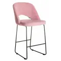 Стул полубарный, барный стул со спинкой для кухни Lars Розовый Линк