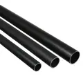 Труба жесткая ПВХ гладкая 63 мм (внутр. диаметр 56,7 мм), легкая, 3 метра (порезана пополам), черная (3 шт.)