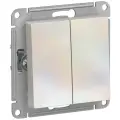 Механизм выключателя/переключателя проходного Schneider Electric AtlasDesign двухклавишный жемчуг