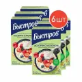 Быстров каша овсяная, не требующая варки, Ассорти с клубникой, малиной, лесными ягодами и молоком 240г 6шт