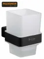 Стакан для зубных щёток настенный Maxonor PURE LIFE ALMA PL1806-7 черный матовый