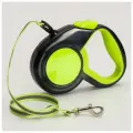 Рулетка 5 м, до 25 кг, со светоотражающими элементами на корпусе и поводке, резиновая ручка, зелёная