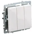 Выключатель 3-кл. СП BRITE ВС10-3-0-БрБ 10А бел. | код BR-V30-0-10-K01 | IEK (3шт. в упак.)