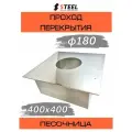Проход перекрытия универсальный (песочница) 400x400 оц.-нерж. AISI 430-0,5 d180