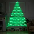 Гирлянда интерьерная Сеть-ёлка, размер 2х2 м, IP20, тёмная нить, 152 LED, свечение зелёное, 8 режимов, работает от сети 220 В