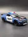 Металлическая машинка Ford Mustang Shelby GT500 Полиция с световыми и звуковыми эффектами. Масштаб модели 1:24