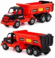 Машинка самосвал 58 см с прицепом / Полесье (черно-красный)
