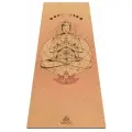 Коврик для йоги и фитнеса пробковый - Арт Йогаматик Сила, 183x66x0.4 см