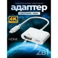 Адаптер переходник конвертер с Lightning на HDMI + Lightning Joyroom S-H141 белый