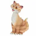 Фигура садовая Забавный рыжий кот, 13*13*26 см KSMR-123385/F327