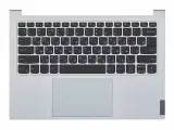 Клавиатура (топ-панель) для ноутбука Lenovo Yoga Slim 7 Pro-14IHU5 темно-серая с серебристым топкейсом