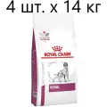 ROYAL CANIN RENAL RF14 для взрослых собак при хронической почечной недостаточности 14 кг х 4 шт