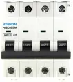 Автоматический выключатель HD HGD63M 3NMCS0000C 00025 3 полюса+N, 25А, ток к. з. 6kA, хар-ка C (STANDARD)