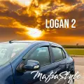 Дефлекторы боковых окон для Renault Logan 2 c 14г. ( Рено Логан 2 ) 2014 2015 2016 2017 2018 2019 2020 2021 2022 2023 2024/Накладка на двери , ветровики на стекла двери автомобиля