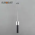 Подвесной светодиодный светильник Eurosvet Double Topper 50135/1 LED хром/черный IP20