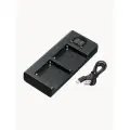 Двойное зарядное устройство для аккумулятора камер Sony NP-F970 с индикатором заряда, разъем USB Type-C, микро USB