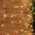 Гирлянда штора Quality Light 2*2 м, 400 теплых белых LED, прозрачный ПВХ, соединяемая, IP20