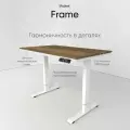 Компьютерный стол с подъемным механизмом регулируемый по высоте liftdesk Frame 138x67см Белый, Дуб Санта-Фе винтаж