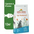 Almo Nature Для взрослых кошек с жирной рыбой и коричневым рисом (Holistic - Adult Cat White Fish&Rice) 12кг