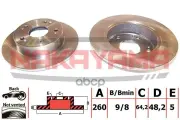 Торм. диск задн. 9701 26095 NAKAYAMA арт. Q4664