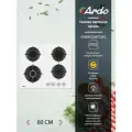 Газовая варочная панель Ardo GH63G1WFCW2 60 см, закаленное стекло, чугунные, газ-контроль, WOK, экспресс-конфорка, электроподжиг