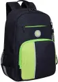 Школьный рюкзак GRIZZLY для мальчиков, RB-355-2 черный-салатовый, 25х40х13