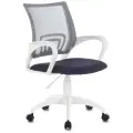 Кресло офисное Бюрократ CH-W695NLT темно-серый TW-04 TW-12 сетка/ткань крестов. пластик пластик белый, до 120кг