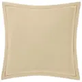 Наволочка - чехол для декоративной подушки на молнии T&I Велюр - канвас светло-бежевый 45 х 45 см.