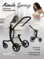 Детская коляска-трансформер Aimile Original Spring, для новорожденных, экокожа, цвет молочный