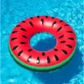 Надувной круг для плавания Арбуз 100см, красный