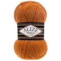 Пряжа Alize Superlana klasik (Суперлана Классик) 234 рыжий, 25% шерсть, 75% акрил 100г 280м 5шт