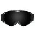 Зимние ветрозащитные лыжные очки с защитой от запотевания и ультрафиолета - черные