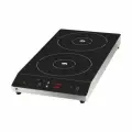 Плита индукционная профессиональная INDOKOR IN3500D двухконфорочная настольная, 3.5 кВт, стеклокерамика, таймер 3ч