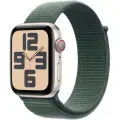 Умные часы Apple Watch Series SE 2024 Gen 2 44 мм Aluminium Case, Starlight/Lake Green Sport Loop(Не установлен Rustore)