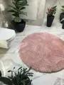 Коврик для ванной и туалета круглый Микрофибра 80х80 см