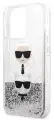 Lagerfeld для iPhone 13 Pro чехол PC/TPU Karl & Choupette heads Hard Silver