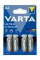 AA Батарейка VARTA Ultra FR6 BL4 Lithium, 4 шт.