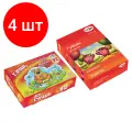 Комплект 4 шт, Гуашь гамма Мультики, 12 цветов по 20 мл, без кисти, картонная упаковка, 221032