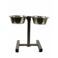 Mr.Kranch миска двойная из нержавеющей стали на штативе, 2шт. * 2.75 л