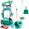 Игровой набор детский Klein - Игрушечная Тележка для уборки Leifheit с принадлежностями - 6562