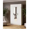 Шкаф распашной с зеркалом 210*120*51 см Белый