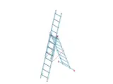 Лестница-стремянка трехсекционная алюминиевая Sarayli 8 ступеней, высота в разложенном виде 4.92 м