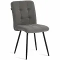 Стул обеденный Tetchair Medeo флок , 47х56х89, серый/черный, 29