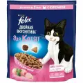 Корм сухой для котят FELIX Двойная Вкуснятина с курочкой, до года, 600г, 4 шт.